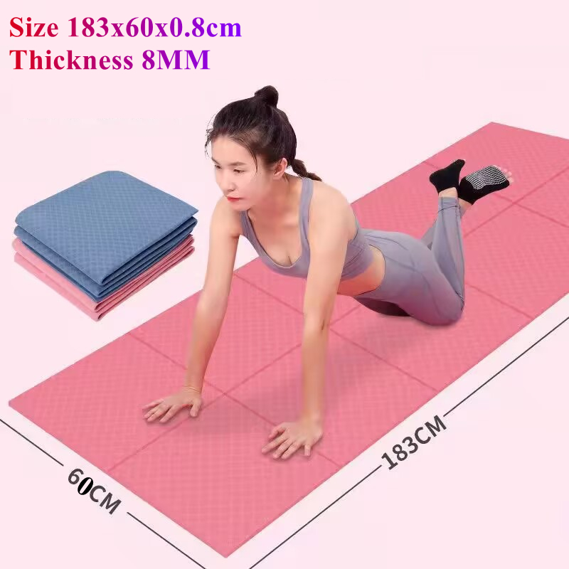 Estera de Yoga portátil plegab - Pilates Yoga Mat Thickness reseña y precio